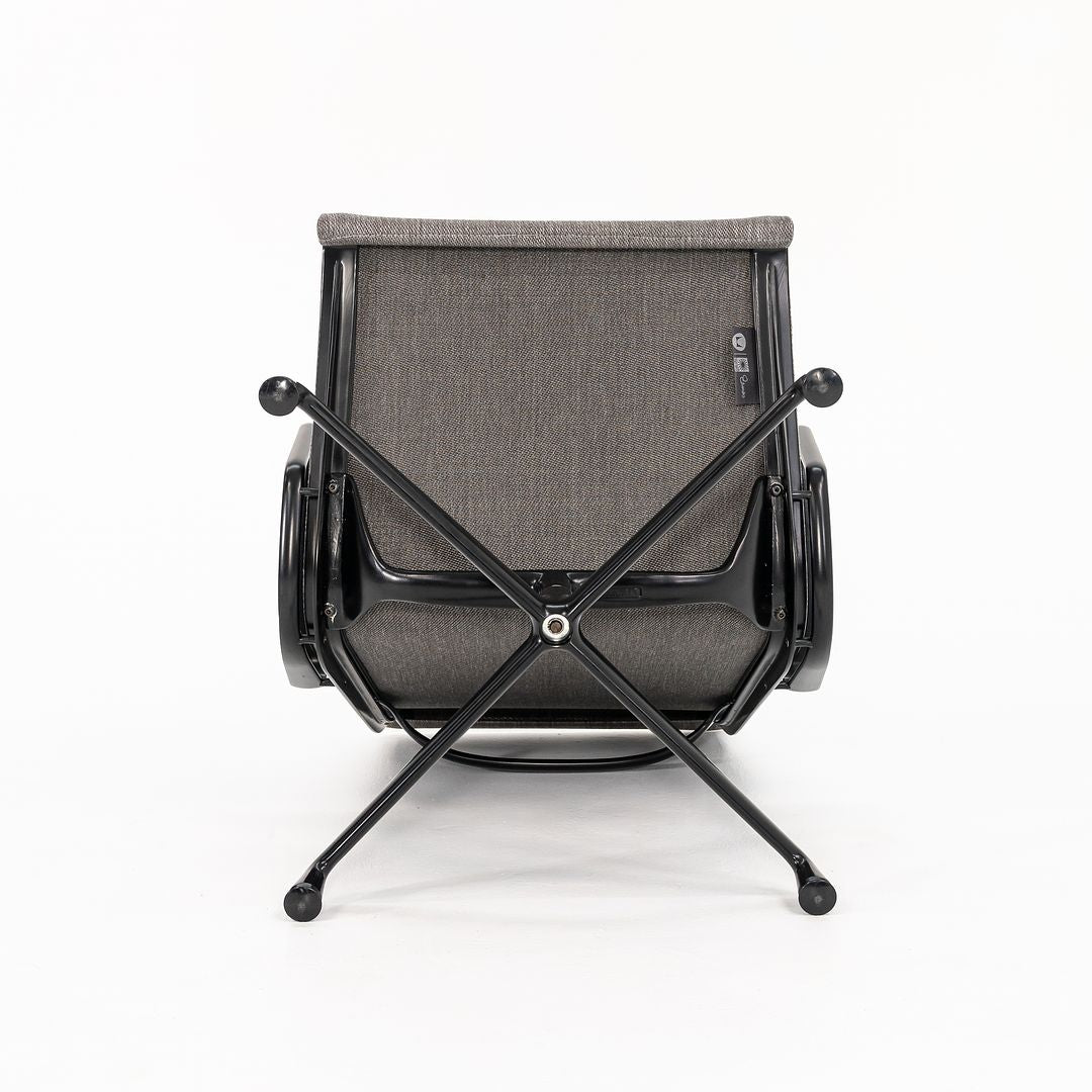 2022 Pair of Aluminum Group Lounge Chair by Ray and Charles Eames for Herman Miller in Grey Mesh with Black Frame 2x Available