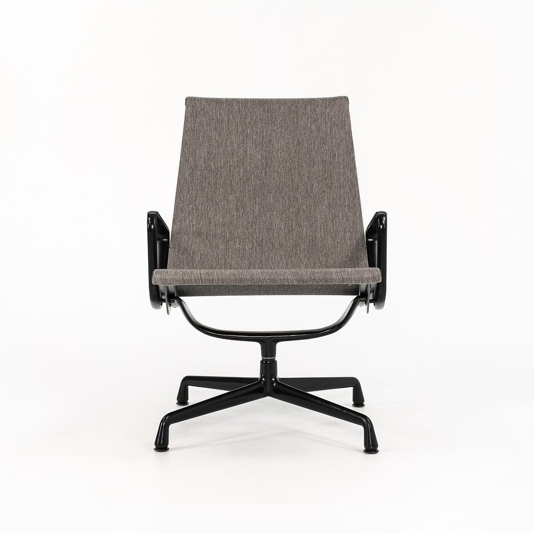 2022 Pair of Aluminum Group Lounge Chair by Ray and Charles Eames for Herman Miller in Grey Mesh with Black Frame 2x Available