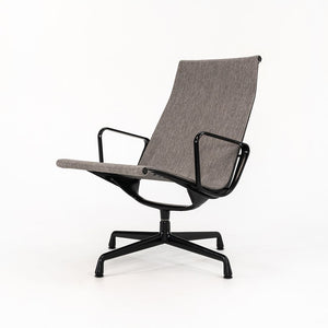 2022 Pair of Aluminum Group Lounge Chair by Ray and Charles Eames for Herman Miller in Grey Mesh with Black Frame 2x Available