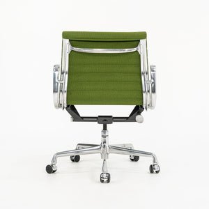 2010s Eames Aluminum Group Management Desk Chair by Ray and Charles Eames for Herman Miller in Green Fabric