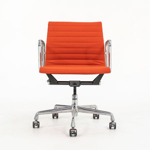 2010s Aluminum Group Management Chair by Charles and Ray Eames for Herman Miller in Coral Leatherette