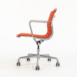 2010s Aluminum Group Management Chair by Charles and Ray Eames for Herman Miller in Coral Leatherette