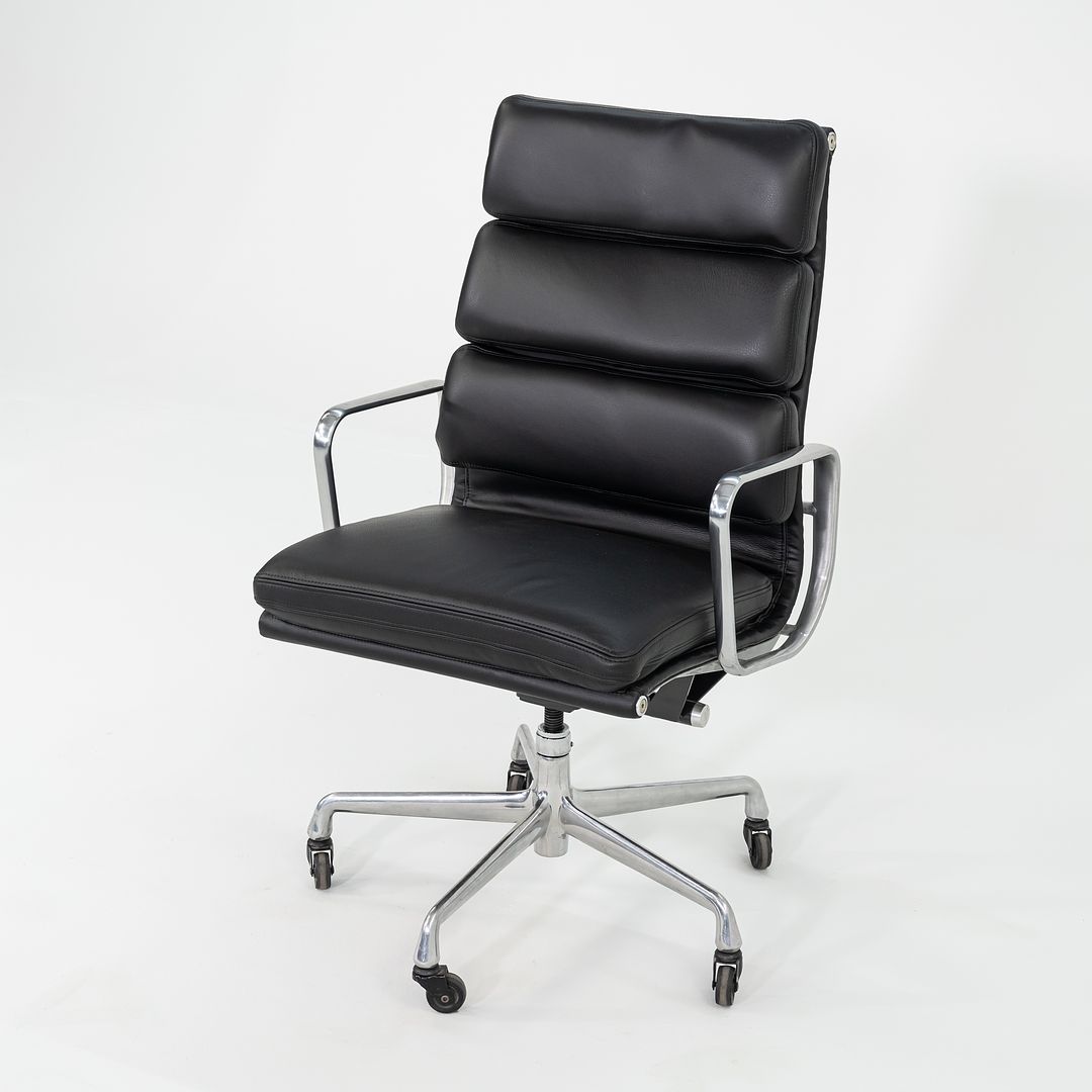 2010s Herman Miller Eames Soft Pad Executive Desk Chair in Black Leather