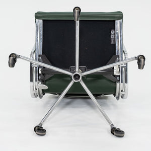 SOLD 2010s Soft Pad Management Chair, EA435 by Ray and Charles Eames for Herman Miller in Hunter Green Leather