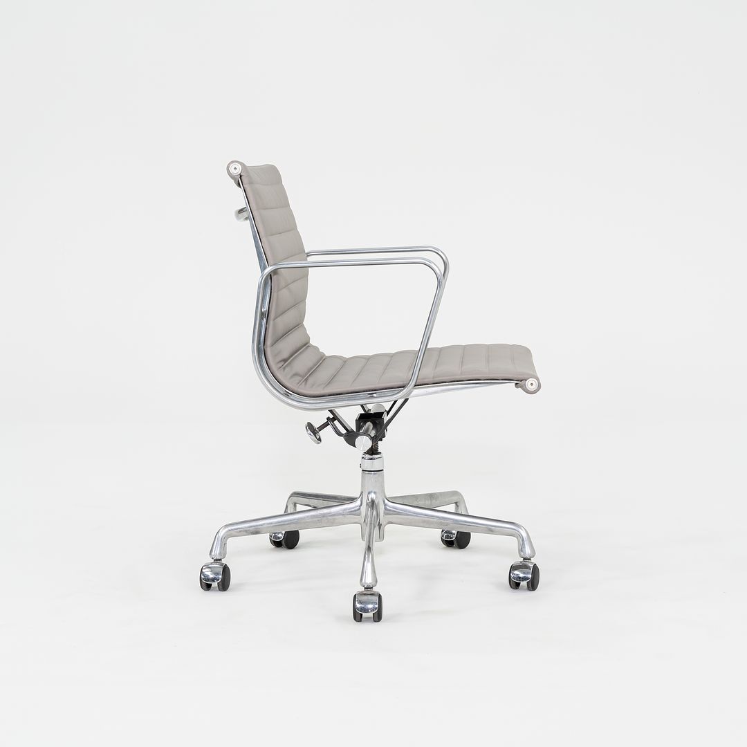 2010s Herman Miller Eames Aluminum Management Desk Chair in Grey Leather 3x Available