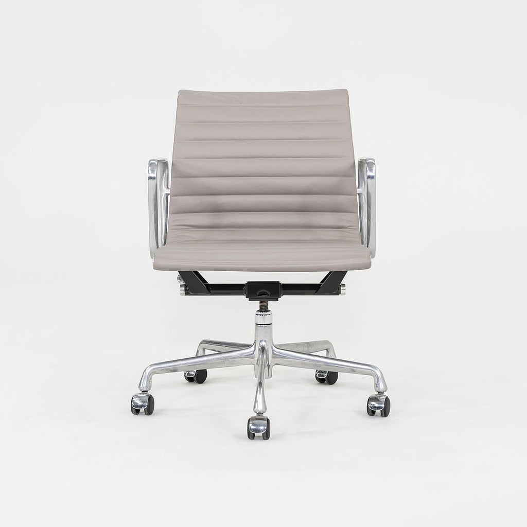 2010s Herman Miller Eames Aluminum Management Desk Chair in Grey Leather 3x Available