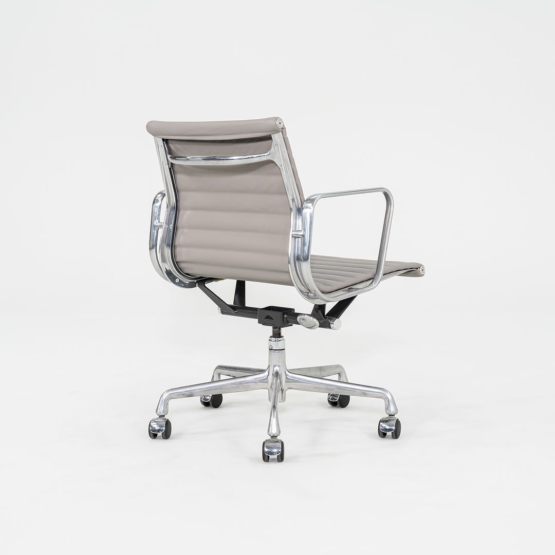 2010s Herman Miller Eames Aluminum Management Desk Chair in Grey Leather 3x Available