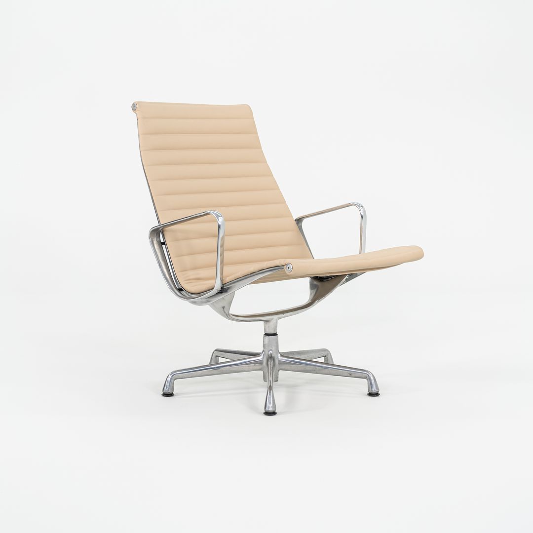 1996 Herman Miller Eames Aluminum Group Lounge Chair in Tan Leather