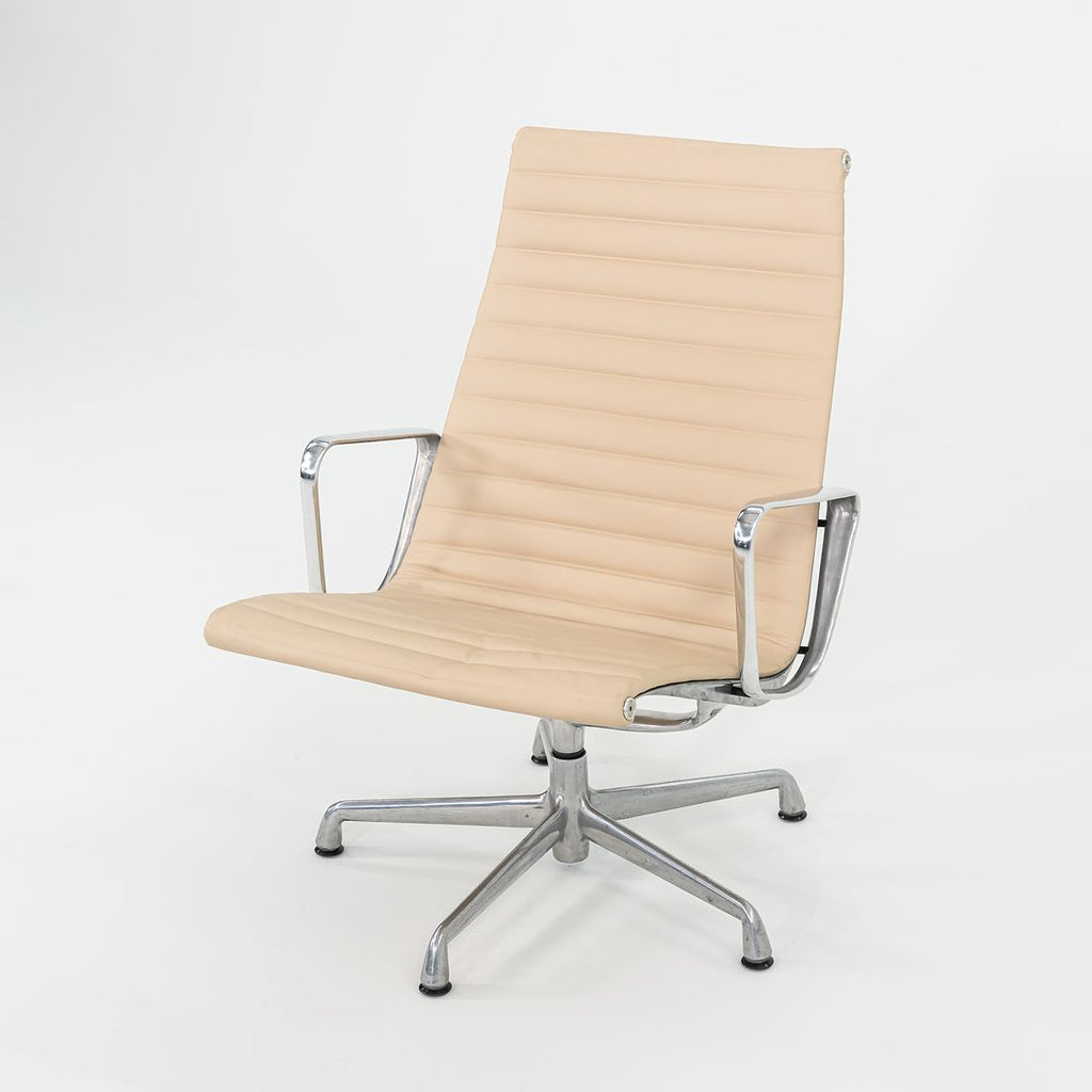 1996 Herman Miller Eames Aluminum Group Lounge Chair in Tan Leather