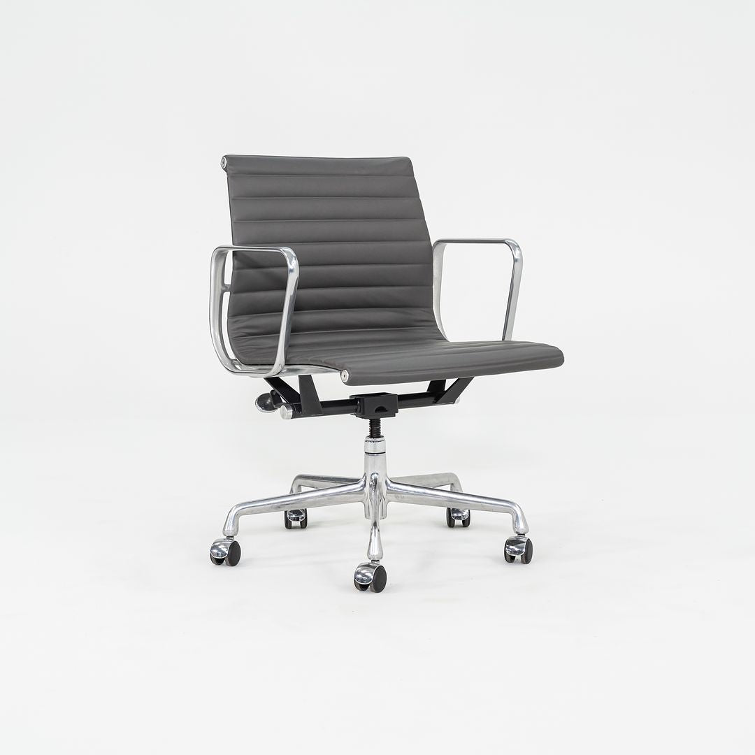 2010s Herman Miller Eames Aluminum Management Desk Chair in Dark Grey 2x Available