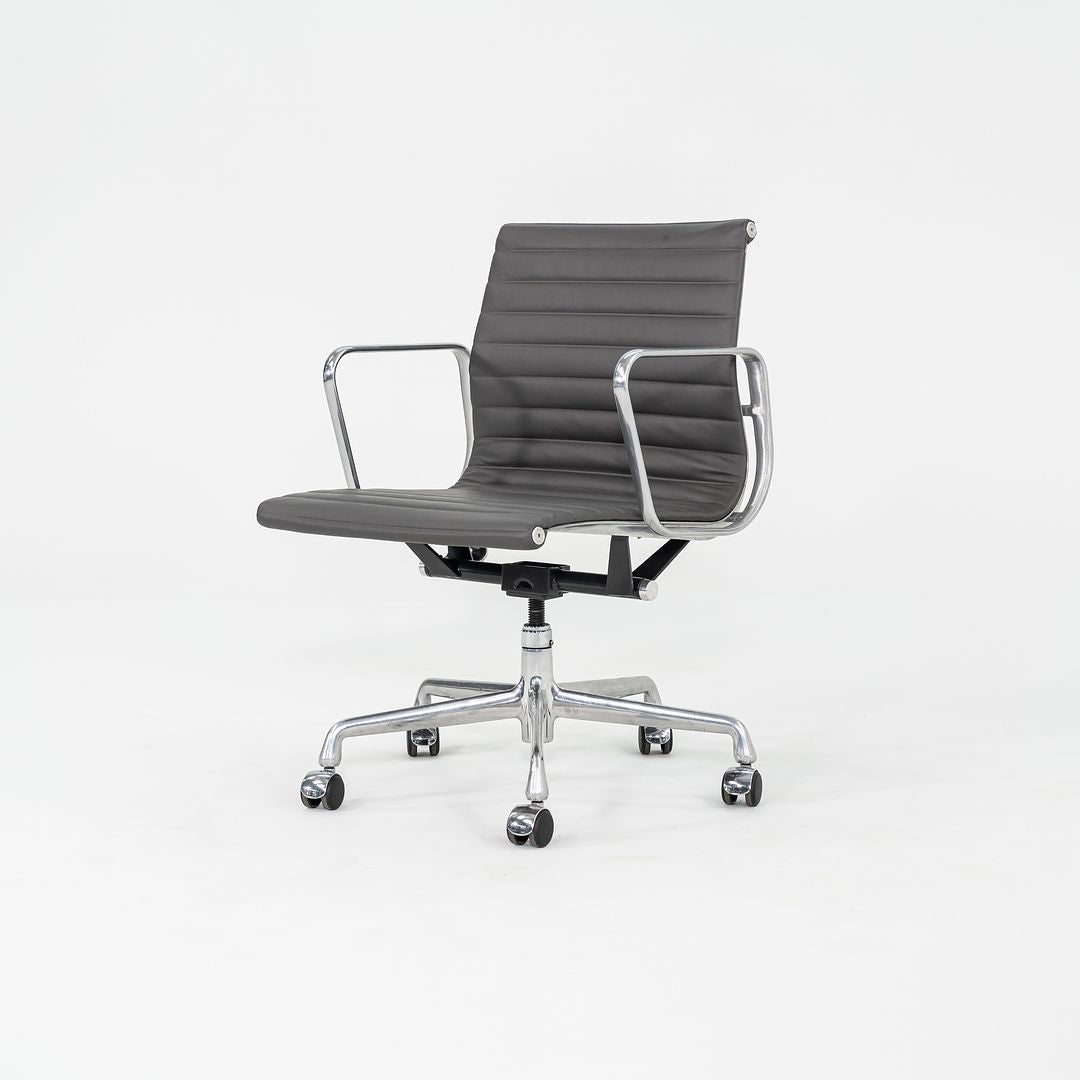 2010s Herman Miller Eames Aluminum Management Desk Chair in Dark Grey 2x Available