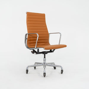 2010s Herman Miller Eames Aluminum Group Executive Desk Chair in Caramel Leather