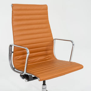 2010s Herman Miller Eames Aluminum Group Executive Desk Chair in Caramel Leather