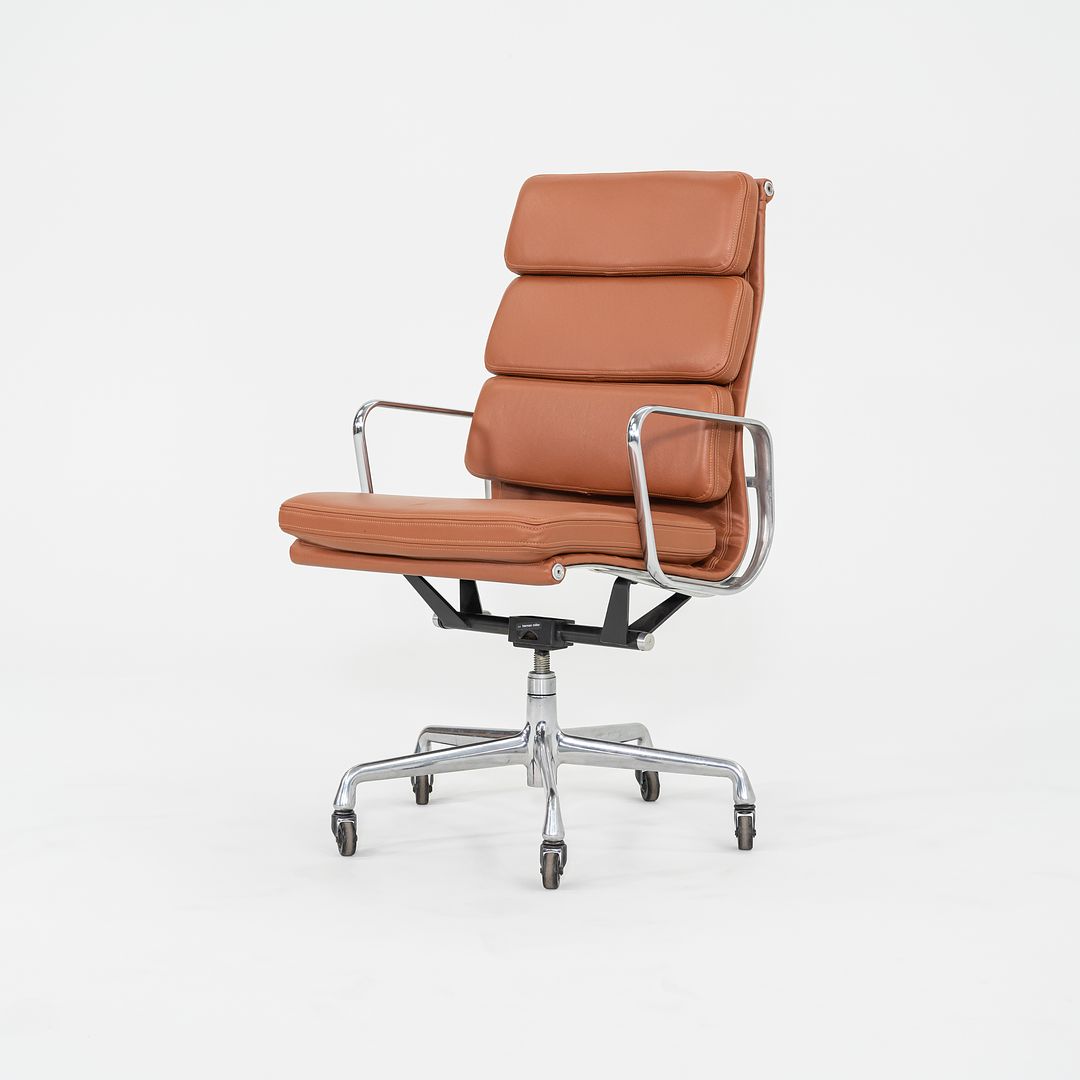 2010s Herman Miller Eames Soft Pad Executive Desk Chair in Cognac Leather, 2x Available