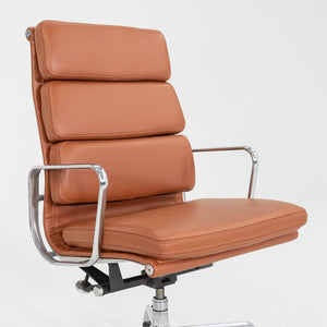 2010s Herman Miller Eames Soft Pad Executive Desk Chair in Cognac Leather, 2x Available