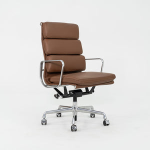 SOLD 2010s Herman Miller Eames Soft Pad Executive Desk Chair in Brown Leather