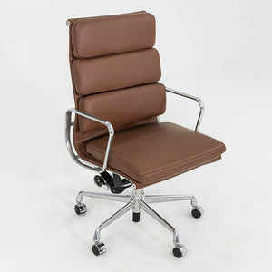 SOLD 2010s Herman Miller Eames Soft Pad Executive Desk Chair in Brown Leather