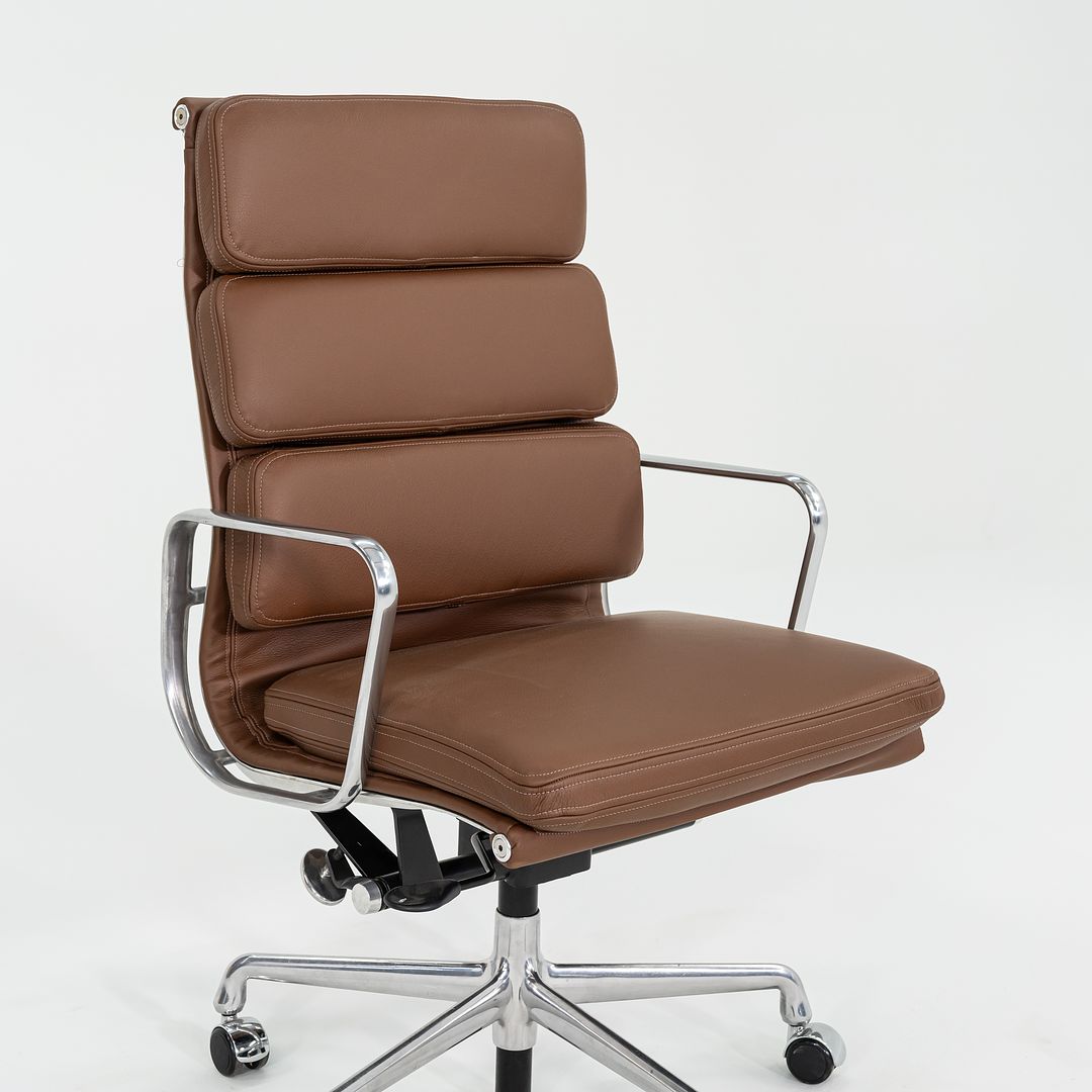 SOLD 2010s Herman Miller Eames Soft Pad Executive Desk Chair in Brown Leather