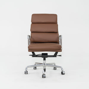 SOLD 2010s Herman Miller Eames Soft Pad Executive Desk Chair in Brown Leather