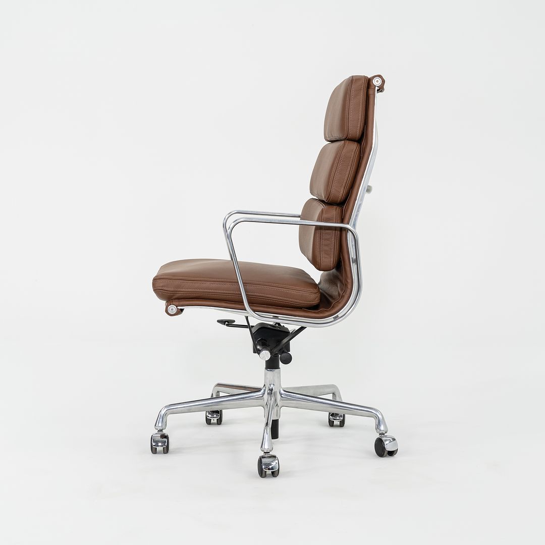 SOLD 2010s Herman Miller Eames Soft Pad Executive Desk Chair in Brown Leather