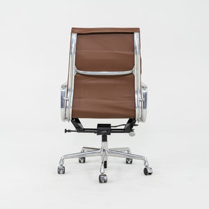 SOLD 2010s Herman Miller Eames Soft Pad Executive Desk Chair in Brown Leather