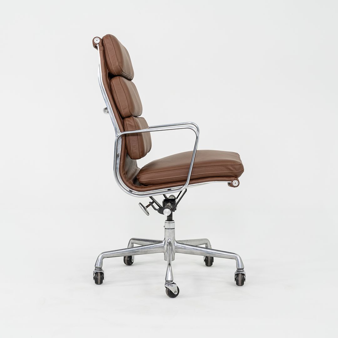 2010s Herman Miller Eames Soft Pad Executive Desk Chair in Brown Leather