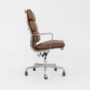 2010s Herman Miller Eames Soft Pad Executive Desk Chair in Brown Leather