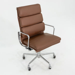 2010s Herman Miller Eames Soft Pad Executive Desk Chair in Brown Leather