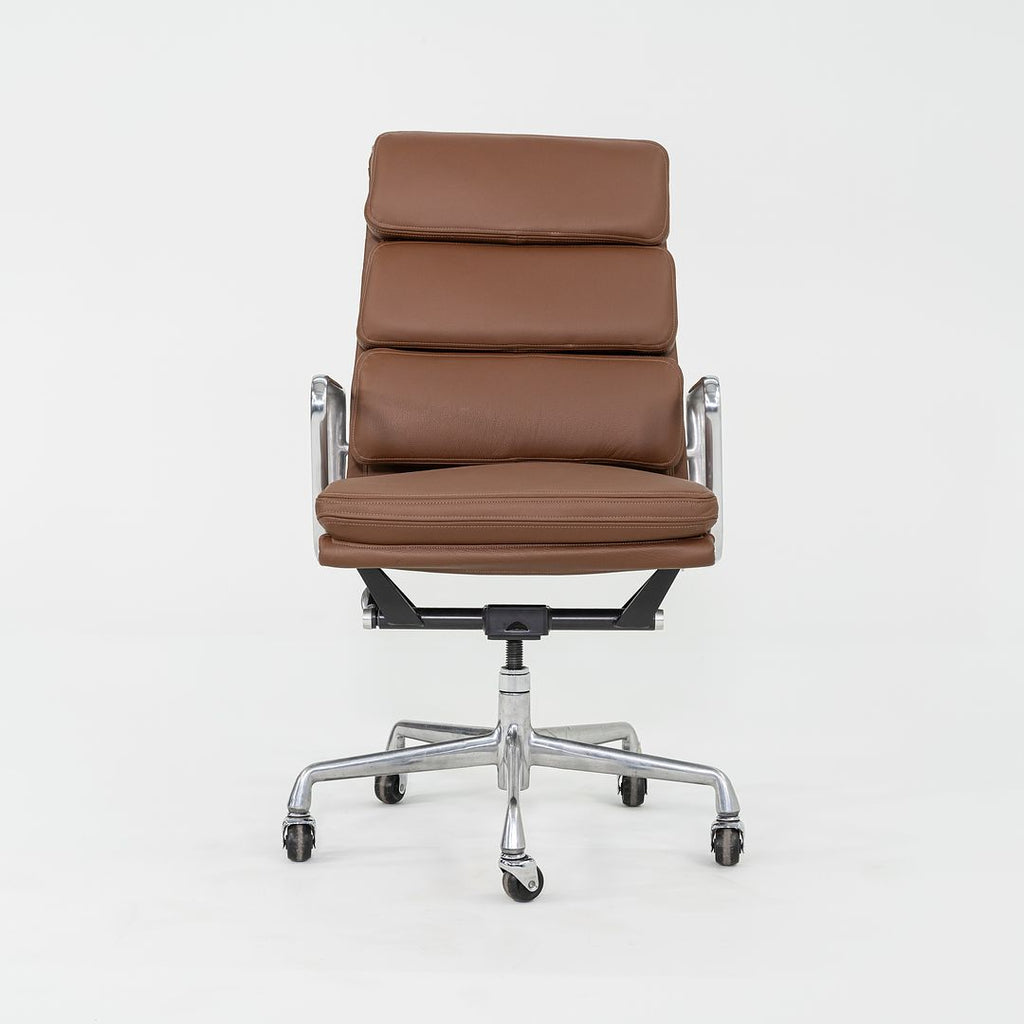 2010s Herman Miller Eames Soft Pad Executive Desk Chair in Brown Leather