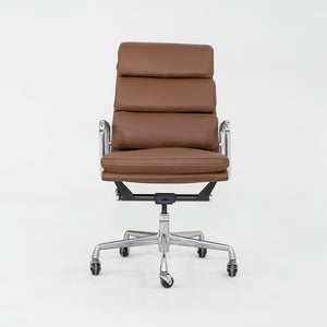 2010s Herman Miller Eames Soft Pad Executive Desk Chair in Brown Leather