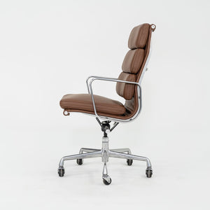 2010s Herman Miller Eames Soft Pad Executive Desk Chair in Brown Leather