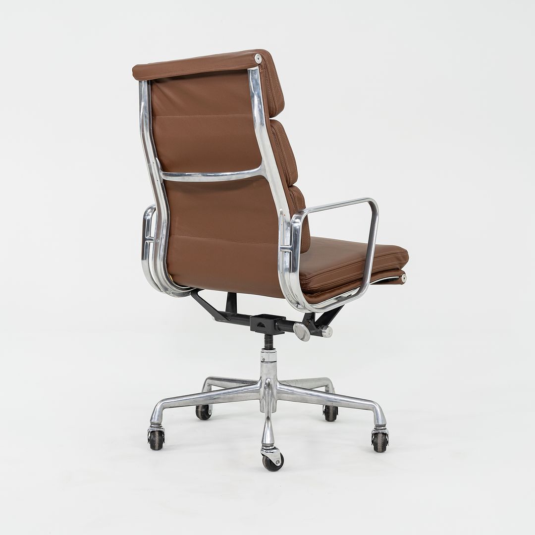 2010s Herman Miller Eames Soft Pad Executive Desk Chair in Brown Leather