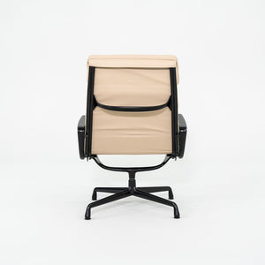 2010s Herman Miller Eames Soft Pad Lounge Chair with Black Frame and Tan Leather