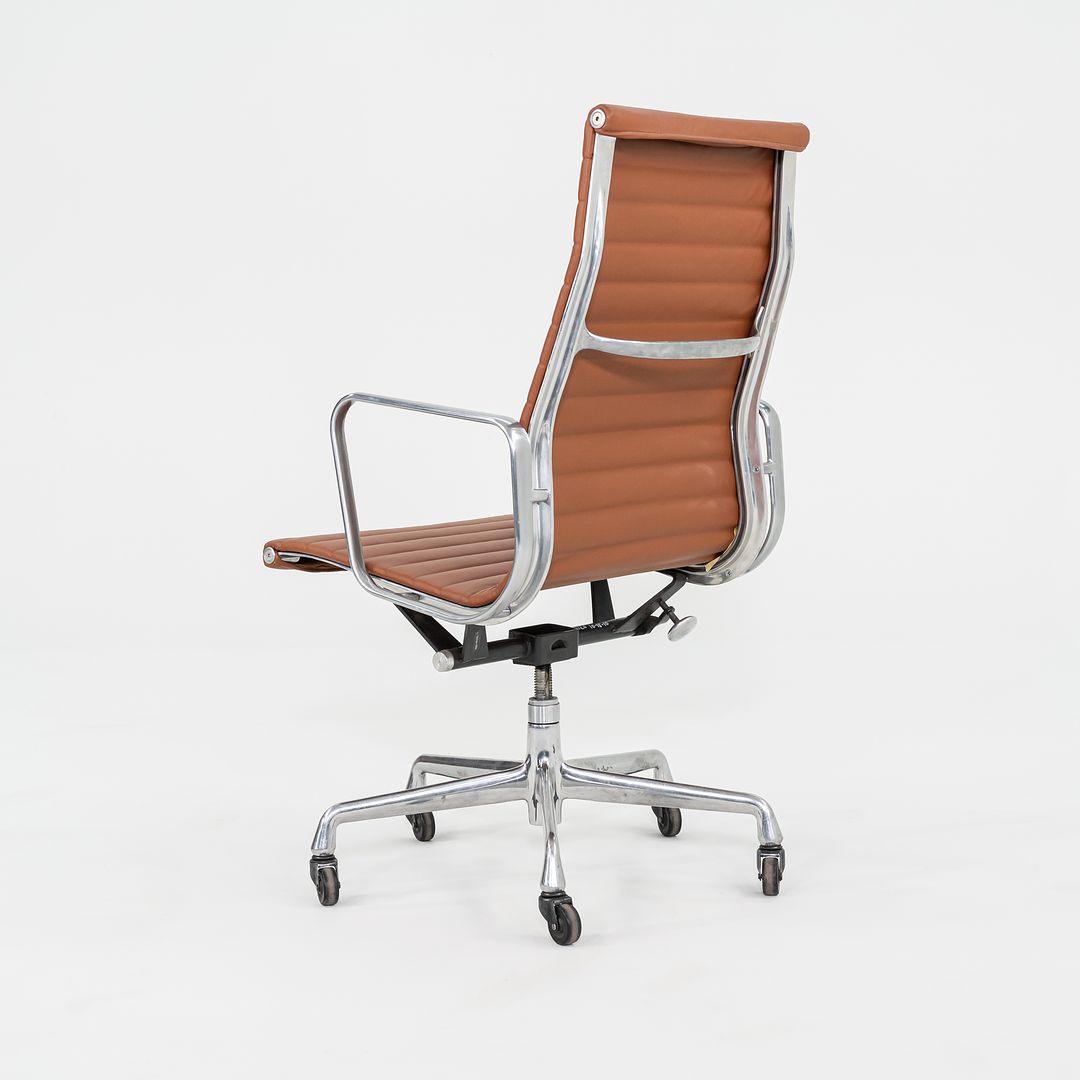 2010s Herman Miller Eames Aluminum Group Executive Desk Chair in Cognac Leather