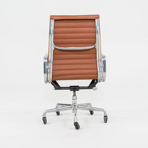 2010s Herman Miller Eames Aluminum Group Executive Desk Chair in Cognac Leather