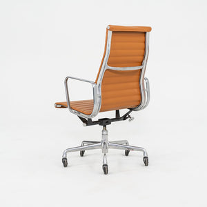 SOLD 2010s Herman Miller Eames Aluminum Group Executive Desk Chair in Cognac Leather