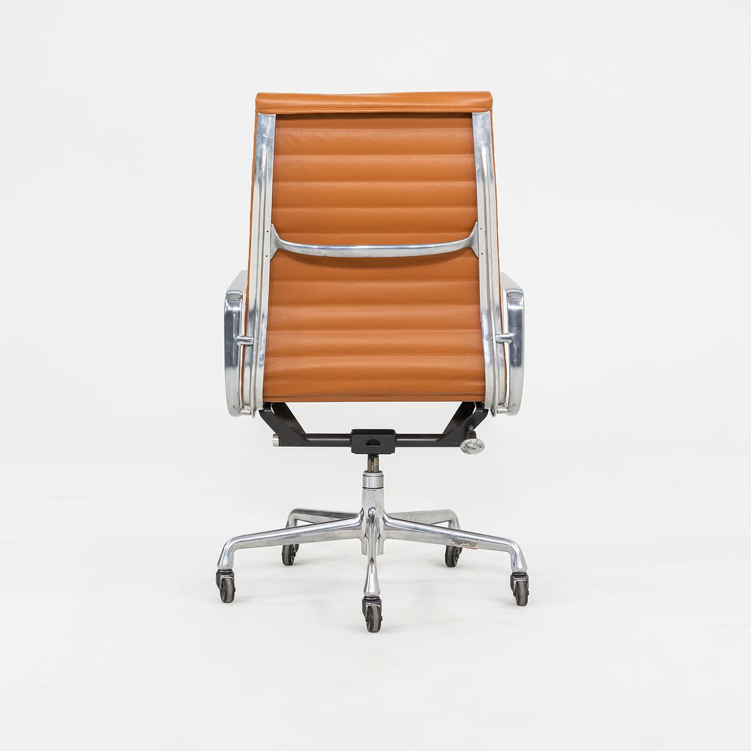 SOLD 2010s Herman Miller Eames Aluminum Group Executive Desk Chair in Cognac Leather