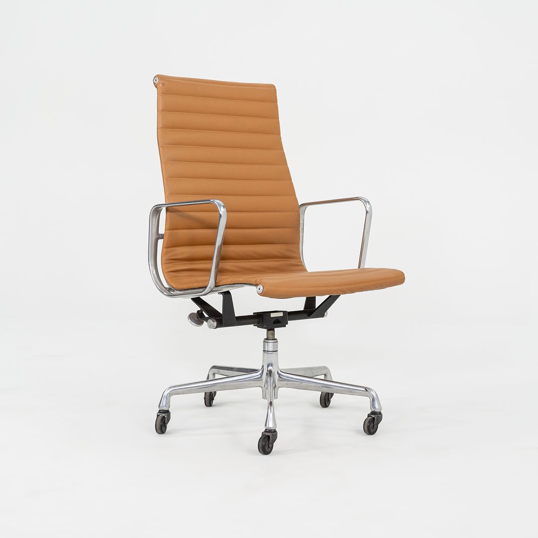 2010s Herman Miller Eames Aluminum Group Executive Desk Chair in Caramel Leather