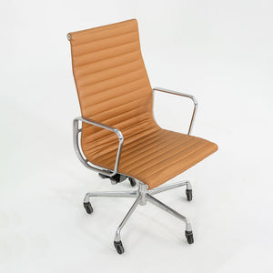 2010s Herman Miller Eames Aluminum Group Executive Desk Chair in Caramel Leather