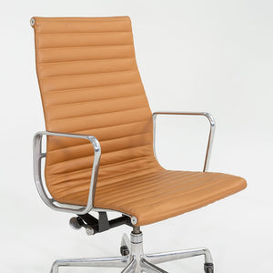 2010s Herman Miller Eames Aluminum Group Executive Desk Chair in Caramel Leather