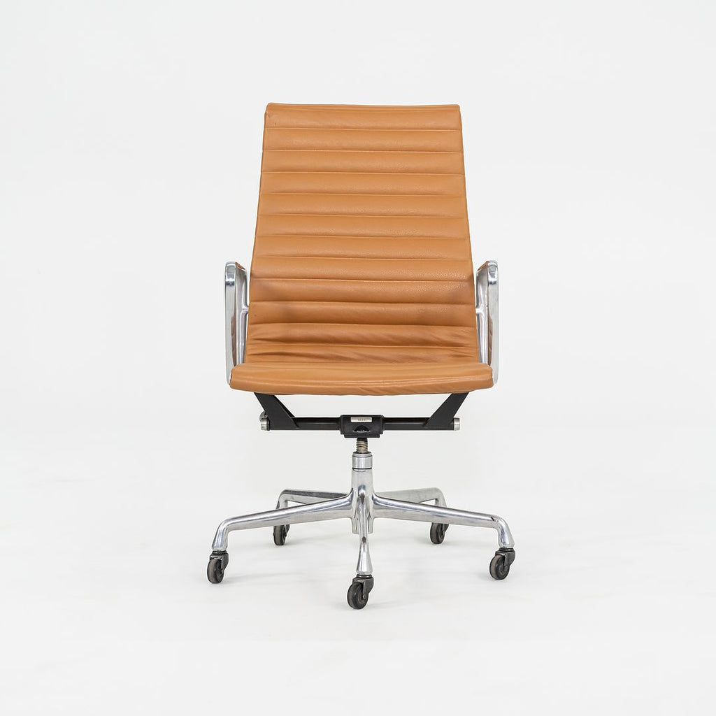 2010s Herman Miller Eames Aluminum Group Executive Desk Chair in Caramel Leather