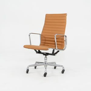 2010s Herman Miller Eames Aluminum Group Executive Desk Chair in Caramel Leather