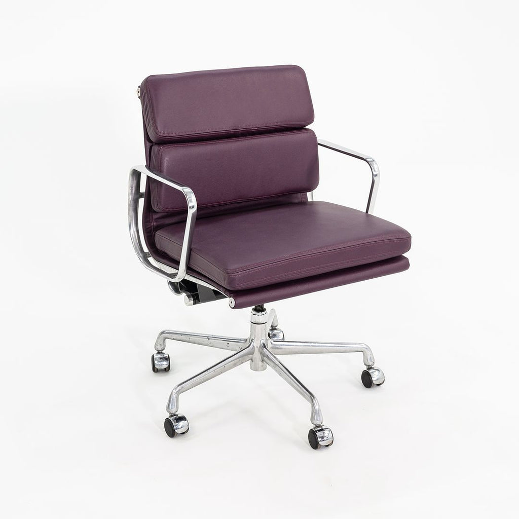 SOLD 2010s Herman Miller Eames Soft Pad Management Desk Chair in Purple Leather