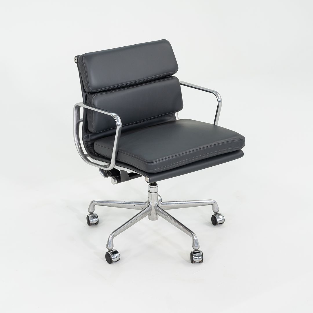 2010s Herman Miller Eames Soft Pad Management Desk Chair in Grey Leather