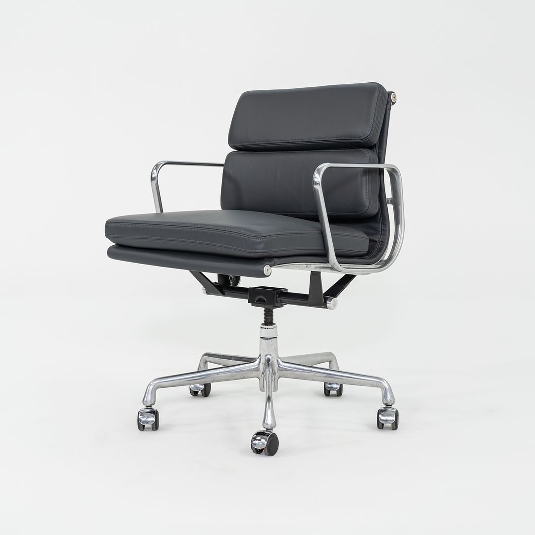 2010s Herman Miller Eames Soft Pad Management Desk Chair in Grey Leather