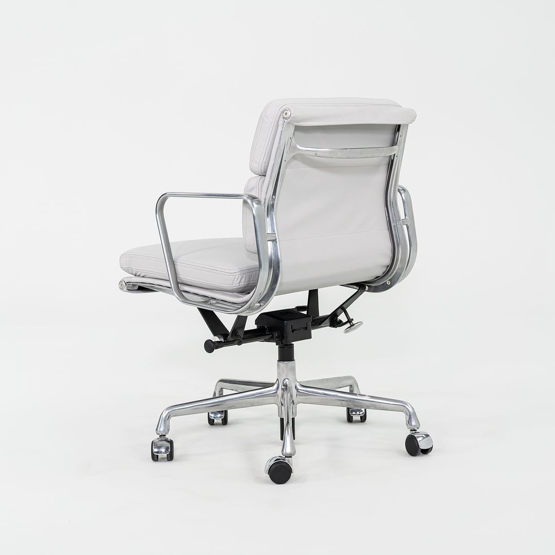 2010s Herman Miller Eames Soft Pad Management Desk Chair in Light Grey Leather 3x Available