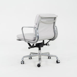 2010s Herman Miller Eames Soft Pad Management Desk Chair in Light Grey Leather 1x Available