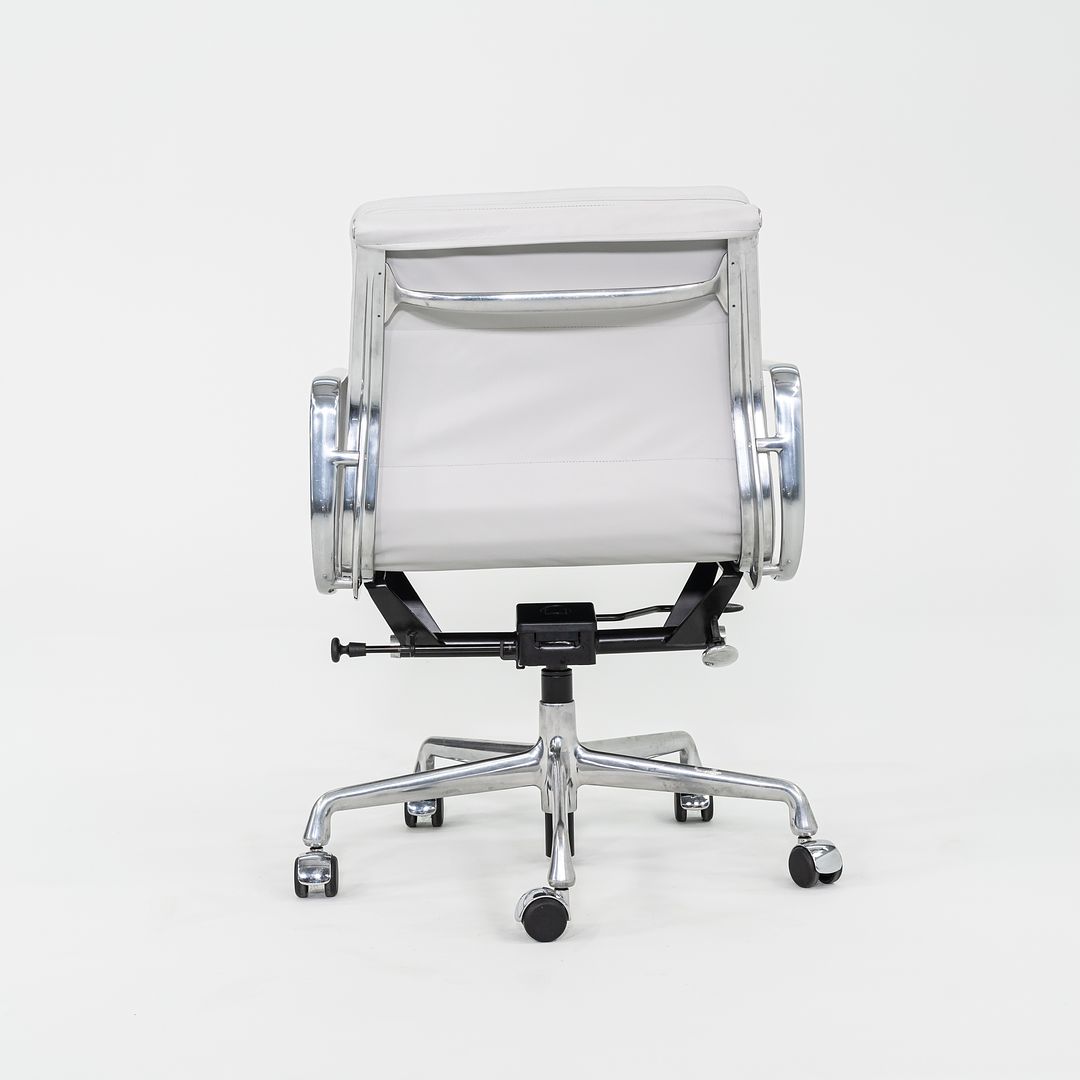 2010s Herman Miller Eames Soft Pad Management Desk Chair in Light Grey Leather 1x Available