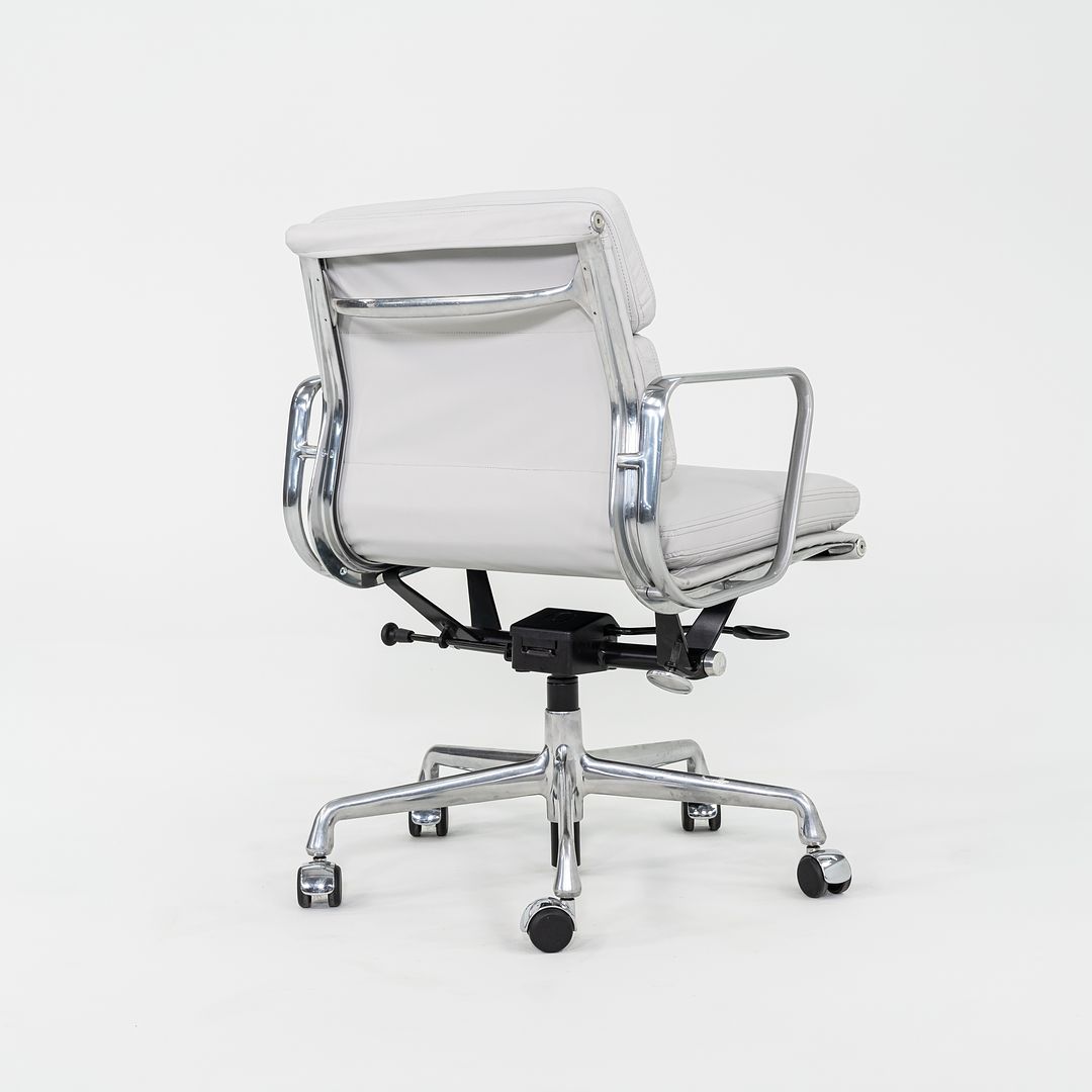 2010s Herman Miller Eames Soft Pad Management Desk Chair in Light Grey Leather 3x Available