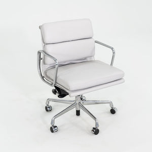 2010s Herman Miller Eames Soft Pad Management Desk Chair in Light Grey Leather 3x Available